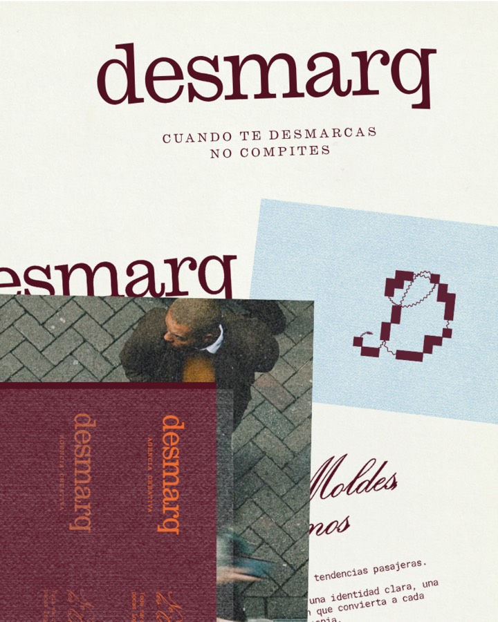 Pieza gráfica de Desmarq: no seguimos moldes, los quebramos